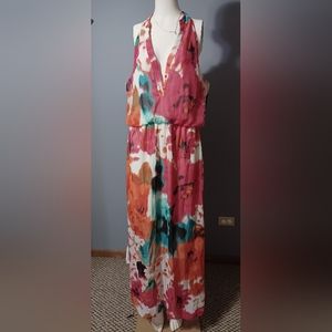 Floral maxi with side slits